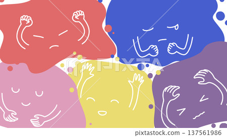 各種鬆散形狀的情感背景 137561986