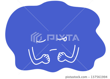 鬆散的形狀，悲傷的情緒 137561994