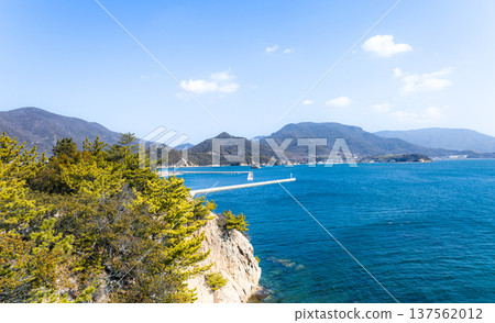 View from the Angel Road Promise Hill Observatory on Shodoshima Island, Kagawa Prefecture 137562012