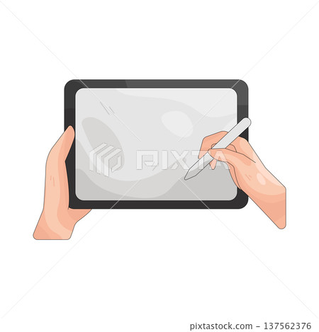 Illustration of tablet Illustration of tablet 137562376