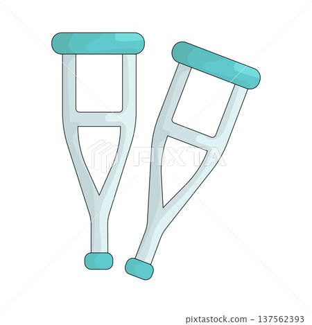 Illustration of Crutches  137562393
