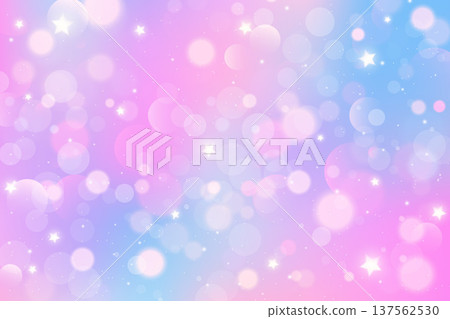 Magical pastel gradient with sparkling lights. Dreamy purple and pink hues with soft glowing effect creating ethereal atmosphere perfect for fantasy celebration designs. Vector bg 137562530