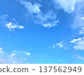 White clouds spreading in the blue sky Background material Copy space 137562949