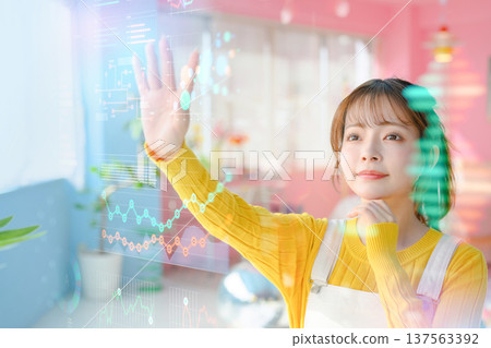 女人把手伸出窗外：快樂流行樂 137563392