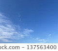 White clouds floating in the blue sky and wide copy space Background material 137563400