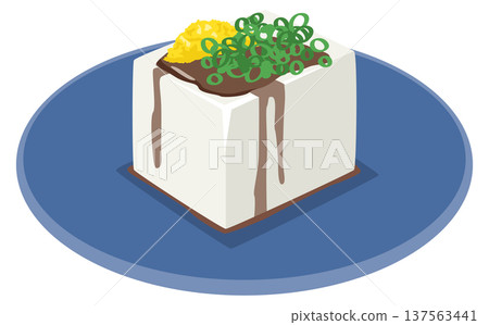 盤子裡的冷豆腐插圖 137563441