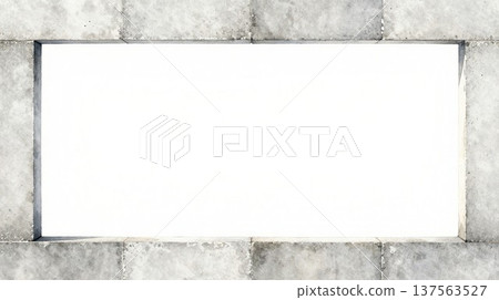 Watercolor illustration frame of concrete blocks Watercolor illustration frame of concrete blocks 137563527