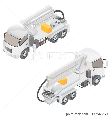 Concrete pump car 137563571