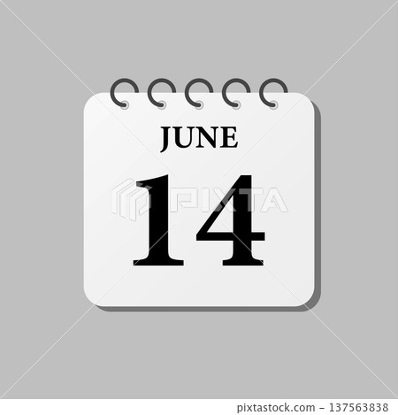 Icon page calendar day - 14 June Icon page calendar day - 14 June 137563838