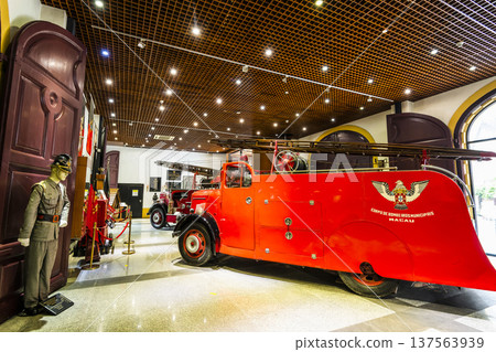 The Fire Services Museum is an old fire station, now turned into a museum in Macau, China. 137563939