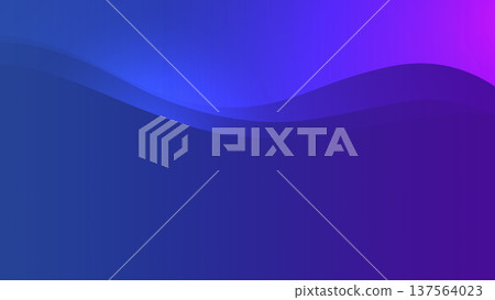 具有優美曲線和優美漸變的背景素材[16：9] 137564023