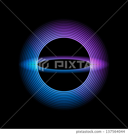 發光的圓形和橢圓形幾何圖形 發光的圓形和橢圓形幾何圖形 137564044