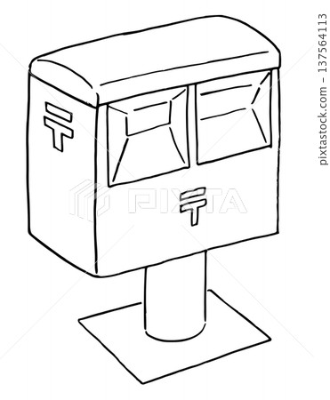 單色線條畫信箱 137564113