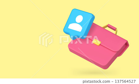 Professional Job Portfolio And Career 3d Banner Template Vector Illustration. Professional Job Portfolio And Career 3d Banner Template Vector Illustration. 137564527