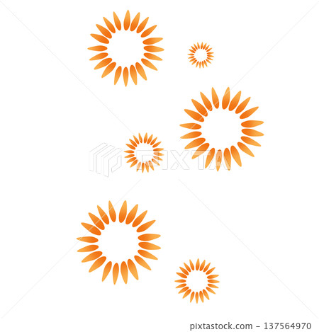 Orange flower with many petals 137564970