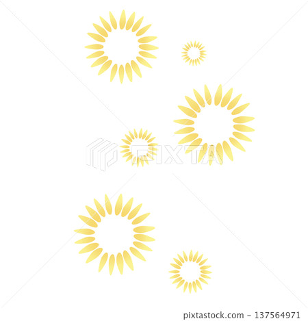 Yellow many-petaled flower 137564971