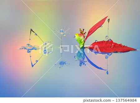 Water droplet photograph creation photograph 137564984