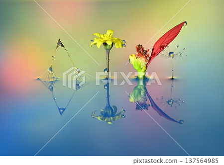 Water droplet photograph creation photograph Water droplet photograph creation photograph 137564985