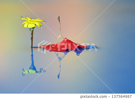 水滴照片創作照片 137564987