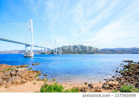 冬季的大島橋，長崎縣西海市 137565099