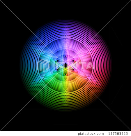 發光的圓形和橢圓形幾何圖形 發光的圓形和橢圓形幾何圖形 137565323