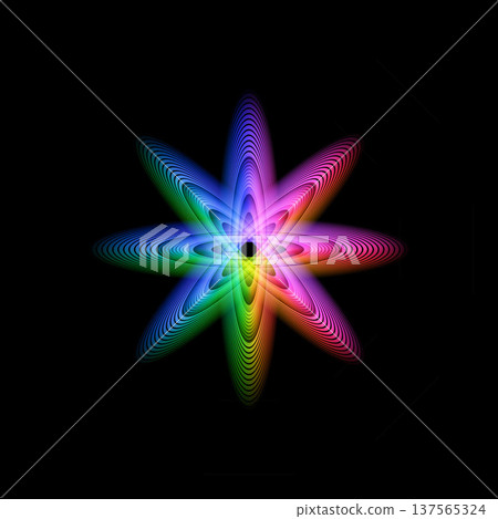 橢圓形發光幾何圖形 橢圓形發光幾何圖形 137565324