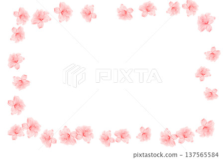Bright red flowers green leaves on dark blue frame for text Bright red flowers green leaves on dark blue frame for text 137565584