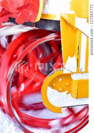 Large rotary snow removal vehicle Large rotary snow removal vehicle 137565771