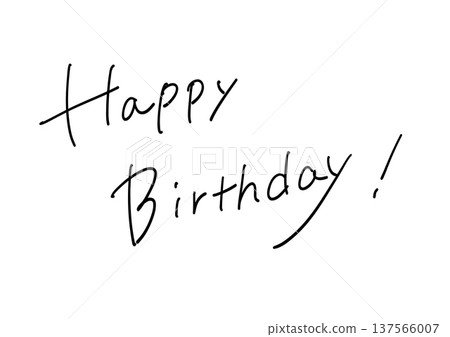 手寫英文生日快樂字樣,簡單的草書字體 手寫英文生日快樂字樣,簡單的草書字體 137566007