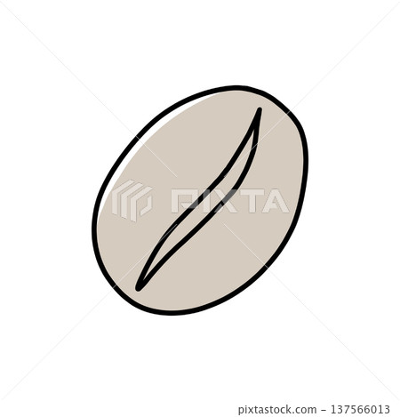 Illustration of simple coffee beans Illustration of simple coffee beans 137566013