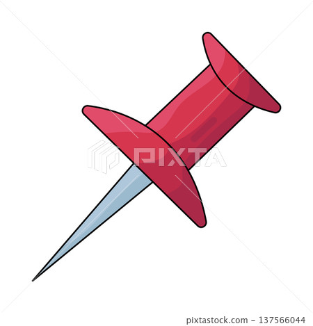 Illustration of push pin Illustration of push pin 137566044