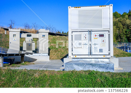 Integrated cubicle transformer equipment and container-type storage batteries installed side by side Integrated cubicle transformer equipment and container-type storage batteries installed side by side 137566226