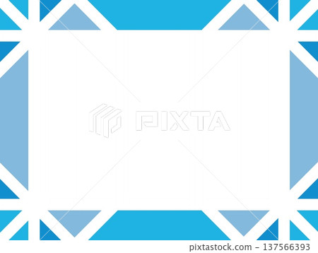 Geometric pattern frame white space blue Geometric pattern frame white space blue 137566393