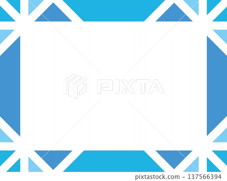 Geometric pattern frame white space blue Geometric pattern frame white space blue 137566394