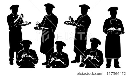 Black Solid Bakers Molding Marzipan Set of Six on White Background Black Solid Bakers Molding Marzipan Set of Six on White Background 137566452
