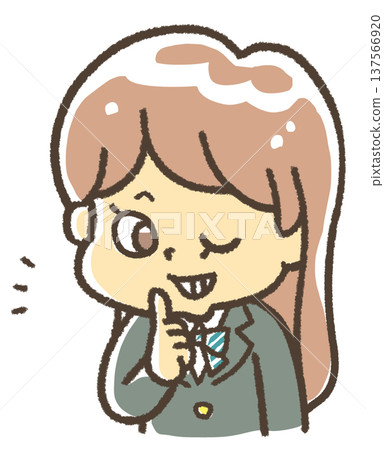 A female student in a blazer dressed as Shi 137566920