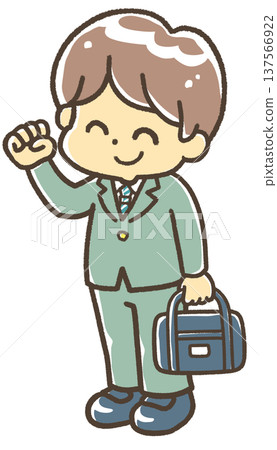 A motivated male student in a blazer A motivated male student in a blazer 137566922