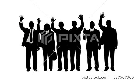 Black Solid Agents Client Tablet Silhouettes Set of Six Black Solid Agents Client Tablet Silhouettes Set of Six 137567369