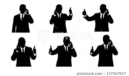 Black Solid Agents Thumbs Up Silhouettes Set of Six Black Solid Agents Thumbs Up Silhouettes Set of Six 137567657