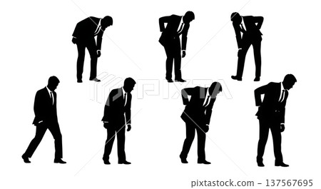 Black Solid Agents Sore Feet Silhouettes Set of Six Black Solid Agents Sore Feet Silhouettes Set of Six 137567695