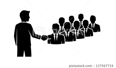 Black Solid Agents Shaking Hands Silhouettes Set of Six Black Solid Agents Shaking Hands Silhouettes Set of Six 137567719