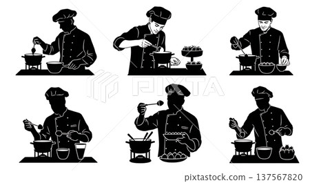 Black Solid Bakers Dipping Treats Set of Six on White Background Black Solid Bakers Dipping Treats Set of Six on White Background 137567820