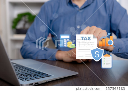 Digital Tax Management and Financial Compliance Business Concept Digital Tax Management and Financial Compliance Business Concept 137568183