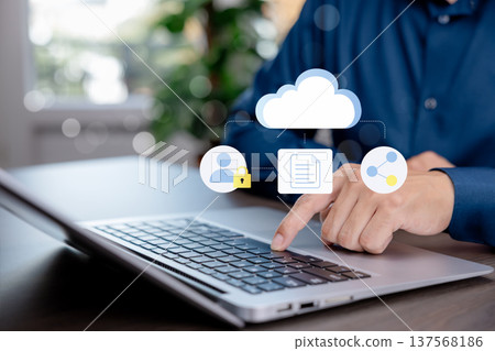 Cloud Data Security and Digital Information Management Concept 137568186