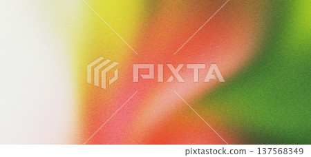 Grainy Green Yellow Red Abstract Gradient Background 137568349