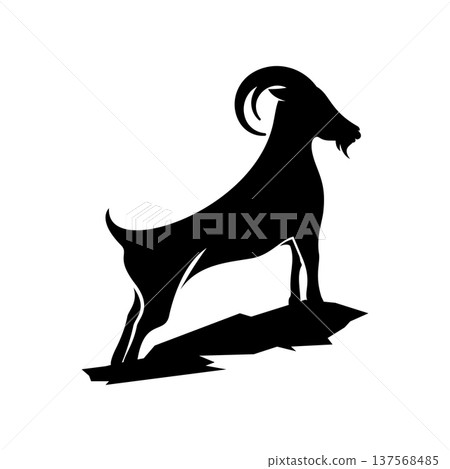 Goat Horn illustration Goat Horn illustration 137568485