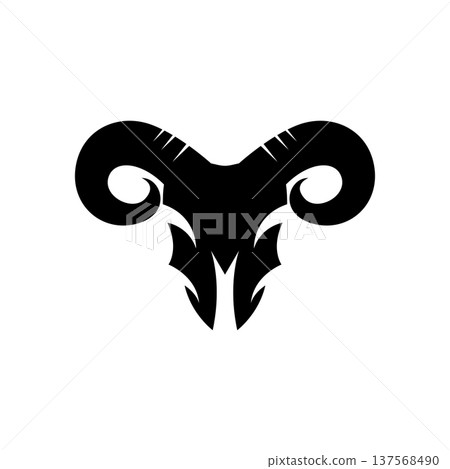 Goat Horn illustration Goat Horn illustration 137568490