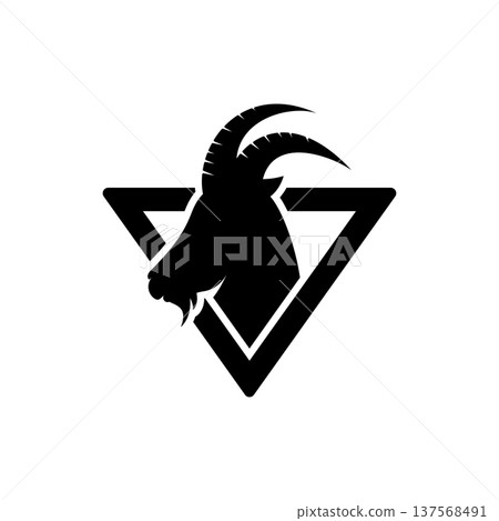 Goat Horn illustration Goat Horn illustration 137568491