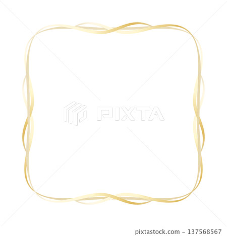 Luxurious line frame in gold Luxurious line frame in gold 137568567