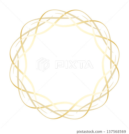 Luxurious line frame in gold Luxurious line frame in gold 137568569